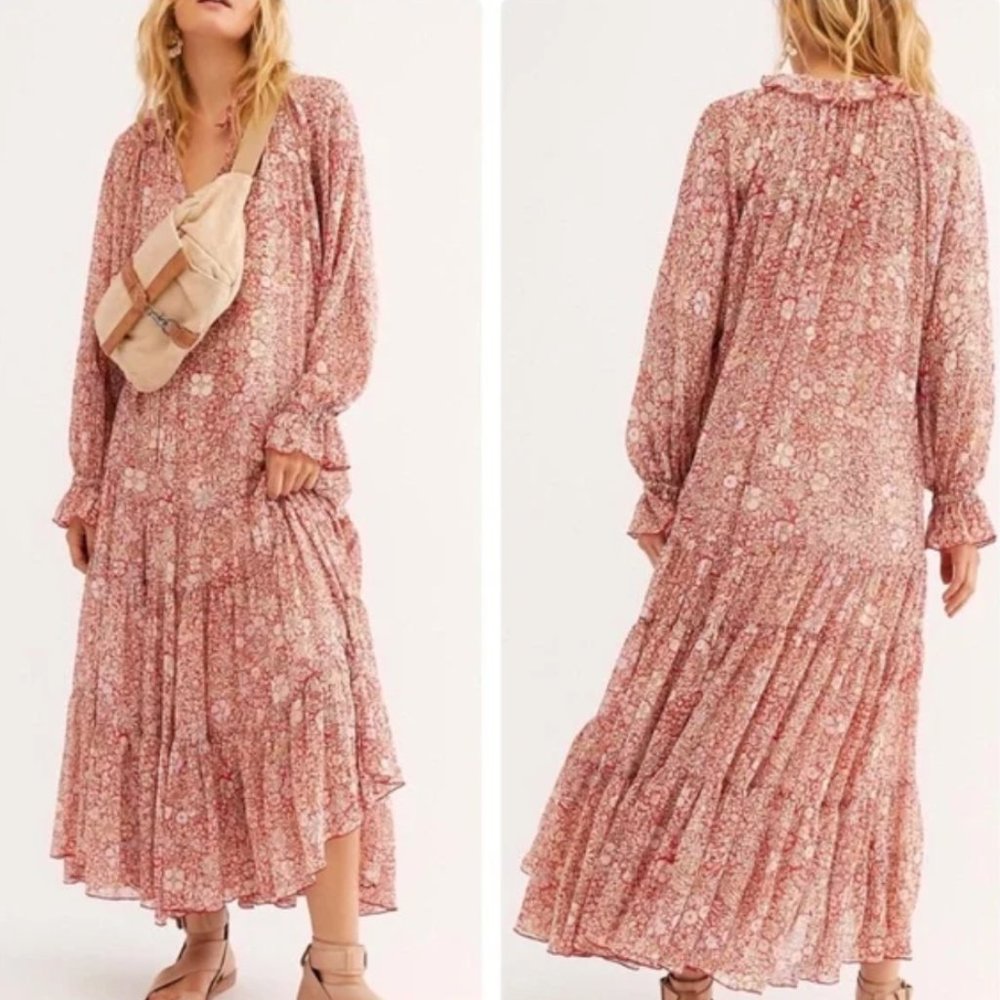 Free People Groovy Maxi Dress in Red - Picture 2 of 10